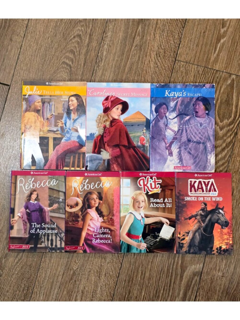 American Girl Book Mixed Lot 7 Books Kit Kaya Rebecca Caroline Julie Pleasant Co